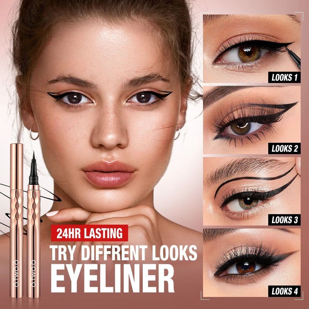 image-O.TWO.O Eyeliner Pencil Liquid Eye Liner Waterproof Smudge Proof Quick