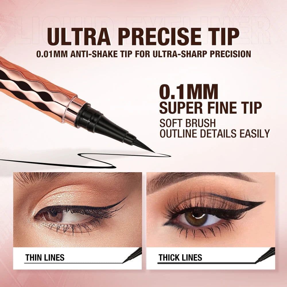 image-O.TWO.O Eyeliner Pencil Liquid Eye Liner Waterproof Smudge Proof Quick