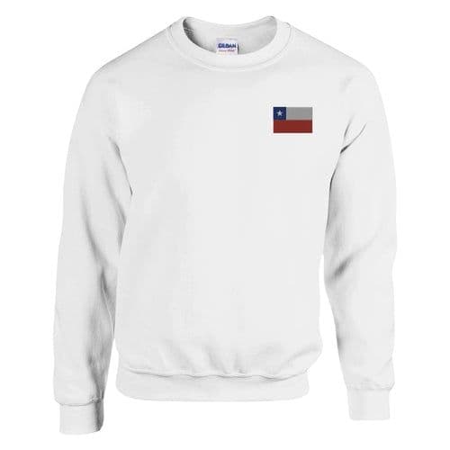 image-Sweat-shirt Drapeau du Chili en broderie