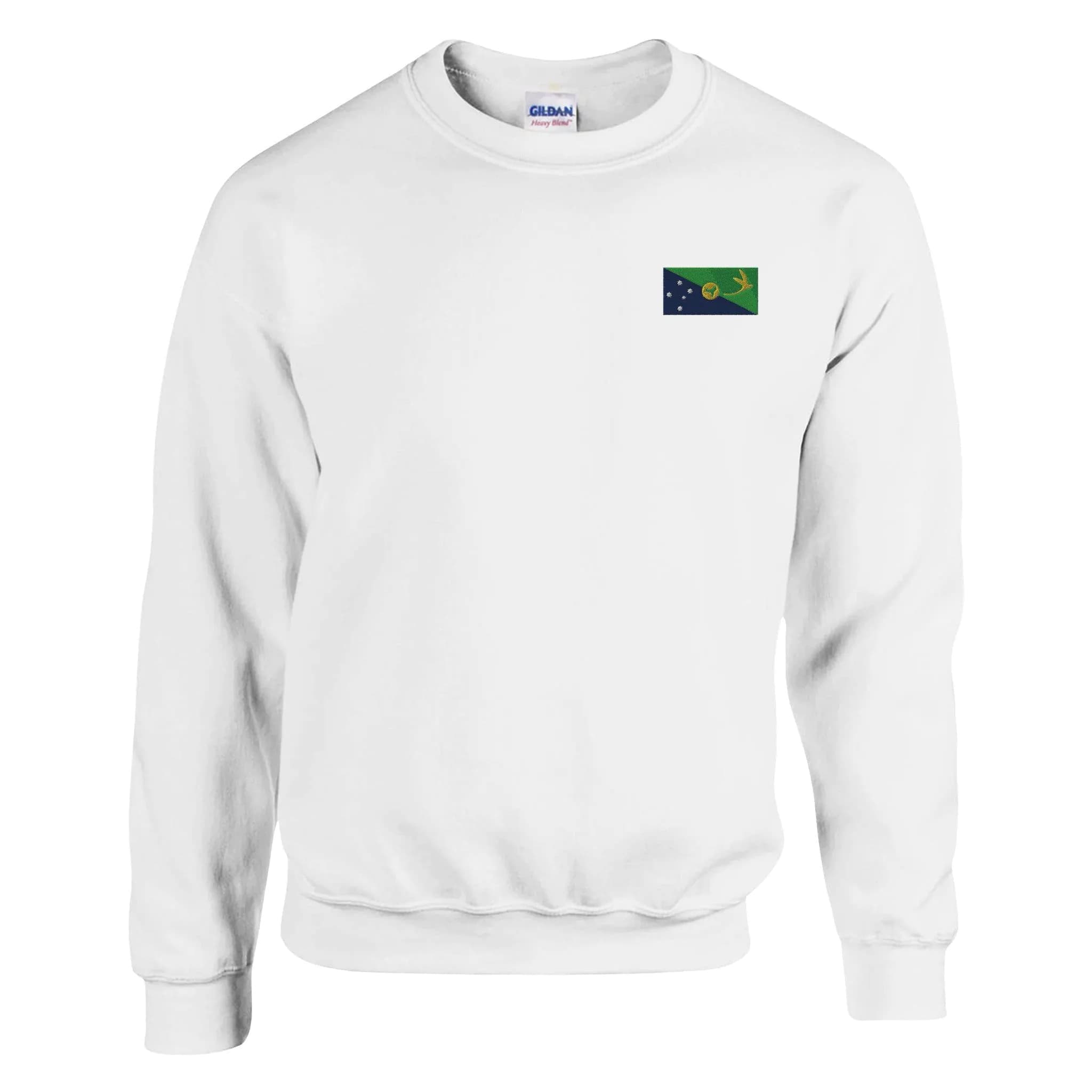 image-Sweat-shirt Drapeau de l'île Christmas en broderie