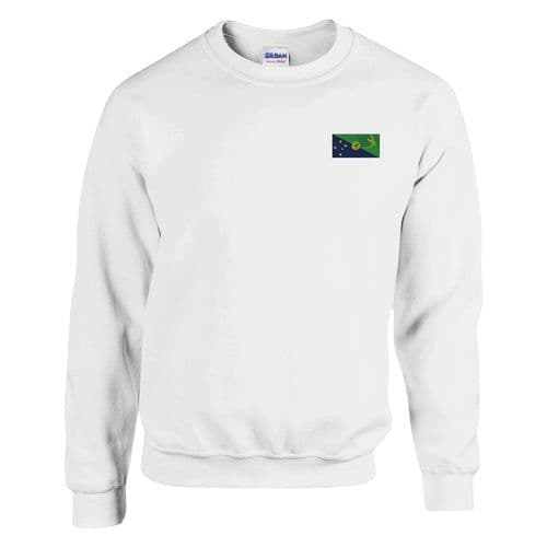 image-Sweat-shirt Drapeau de l'île Christmas en broderie