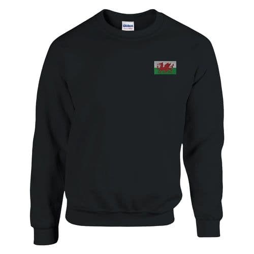 image-Sweat-shirt Drapeau du pays de Galles en broderie