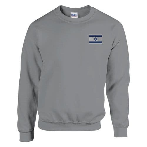 image-Sweat-shirt Drapeau d'Israël en broderie