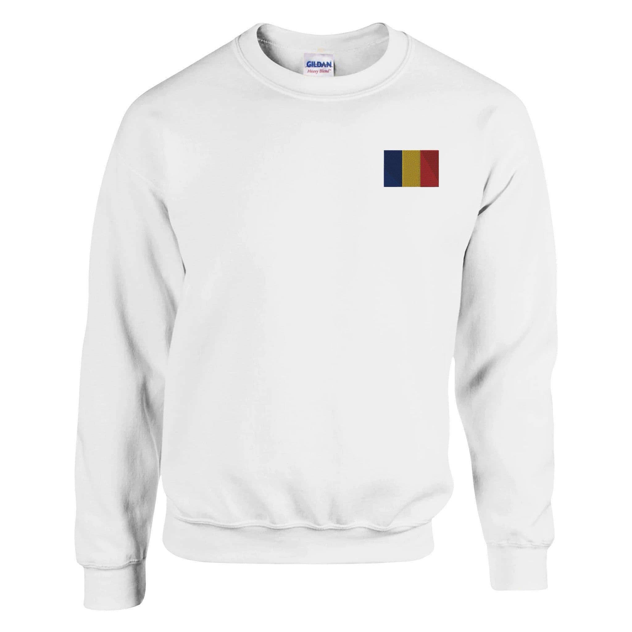 image-Sweat-shirt Drapeau de la Roumanie en broderie