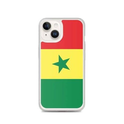 image-Coque iPhone Drapeau du Sénégal – Étui Souple – Résistant et Antichoc