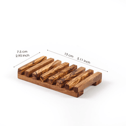 image-Handmade Soap Dish with 8 Bars – My Olive Wood Bath Treasure