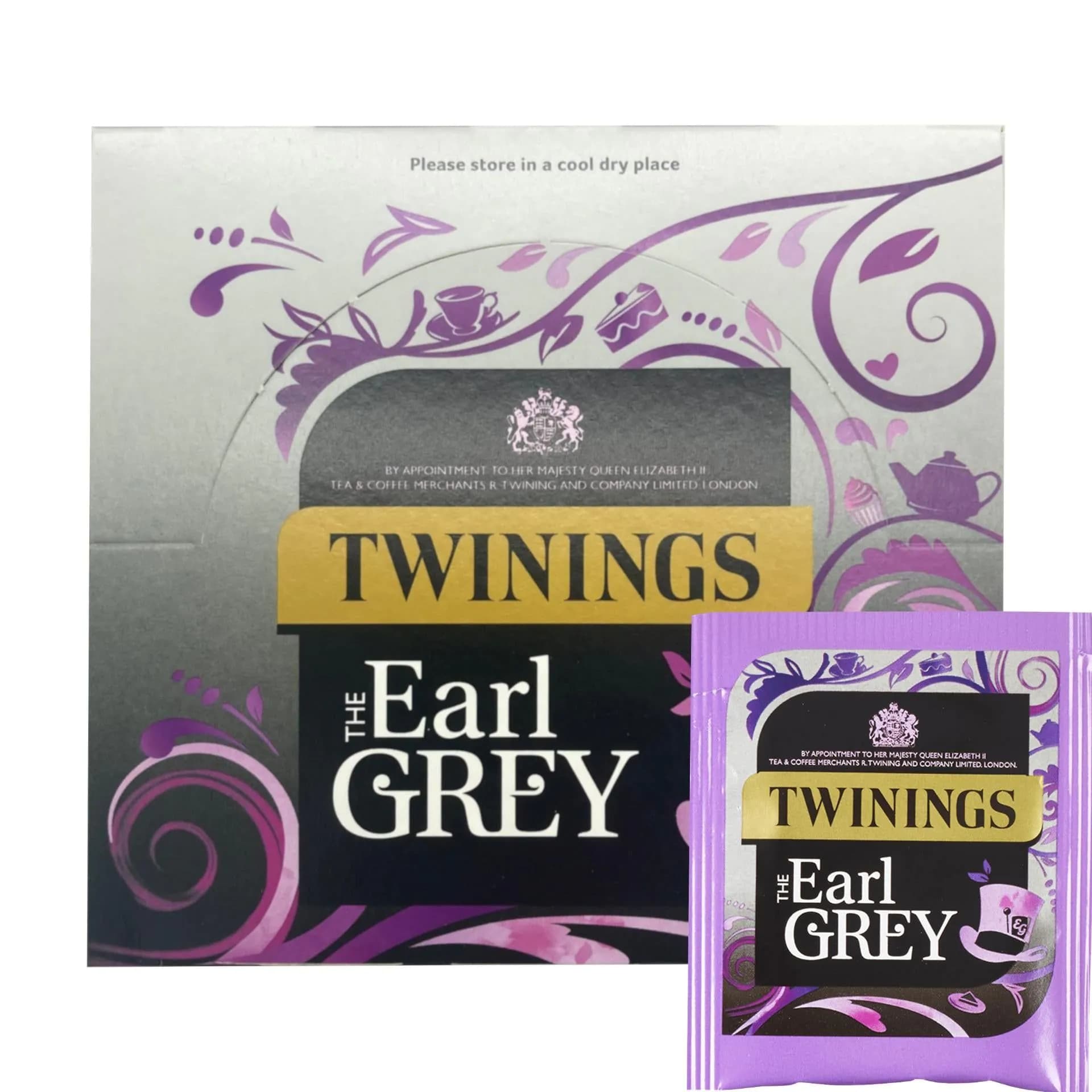 image-Twinings Earl Grey Black Tea Bags Individually Enveloped Tagged Sachets Bergamot
