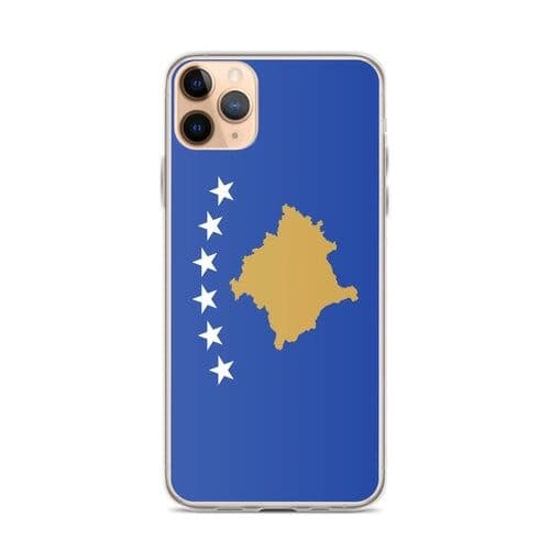 image-Coque iPhone Drapeau du Kosovo – Étui Souple – Résistant et Antichoc