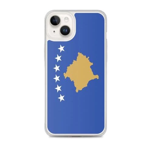 image-Coque iPhone Drapeau du Kosovo – Étui Souple – Résistant et Antichoc