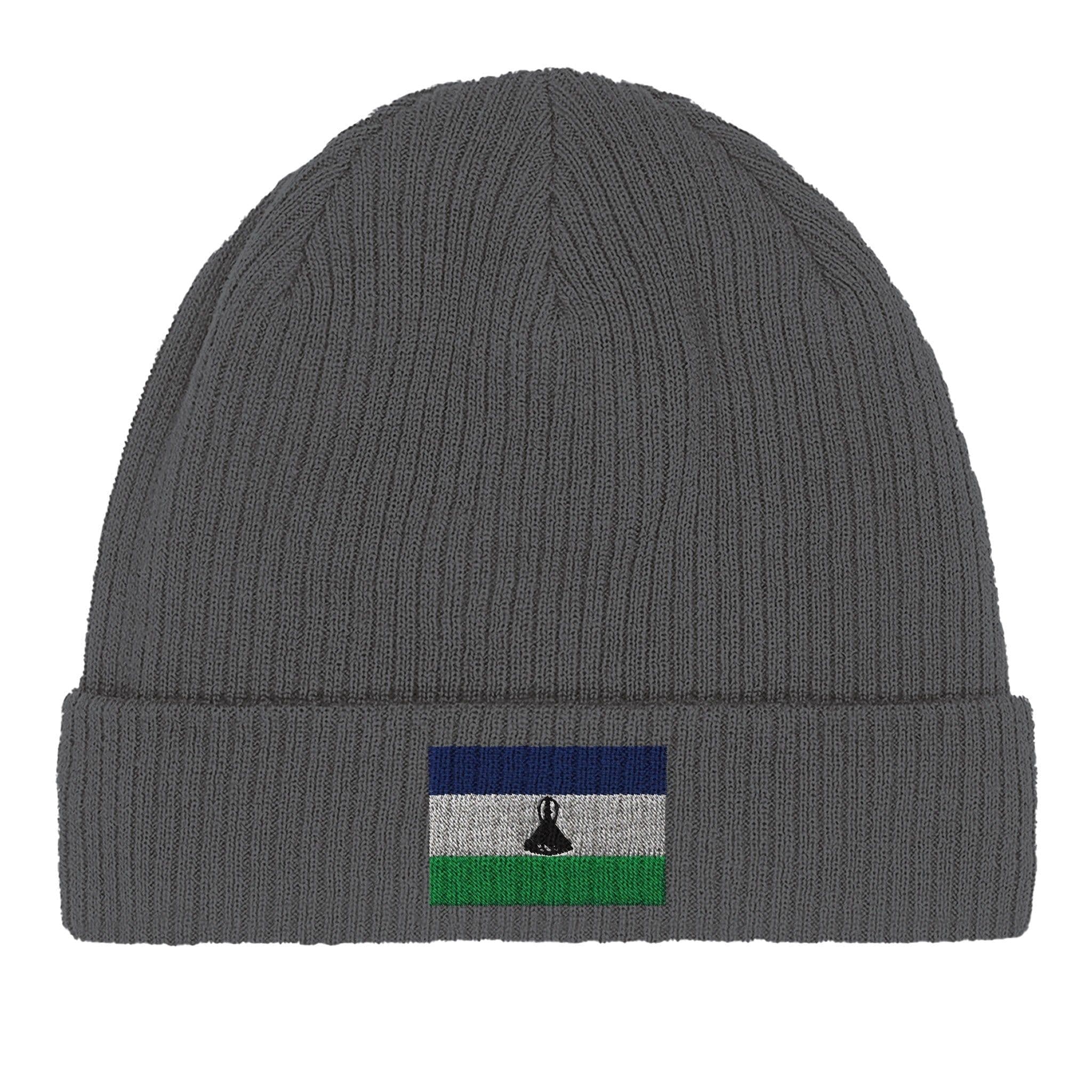 image-Bonnet en Coton – Drapeau du Lesotho – Broderie