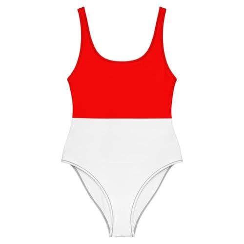 image-Maillot de Bain Femme – Drapeau de l'Indonésie – 1 Pièce