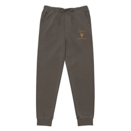 image-Self Love Unisex pigment-dyed sweatpants with Old Gold Embroidery -