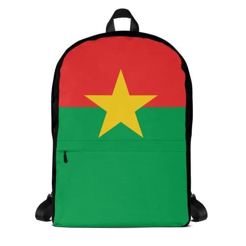 image-Sac à dos Drapeau du Burkina Faso – Polyester – Léger et Résistant