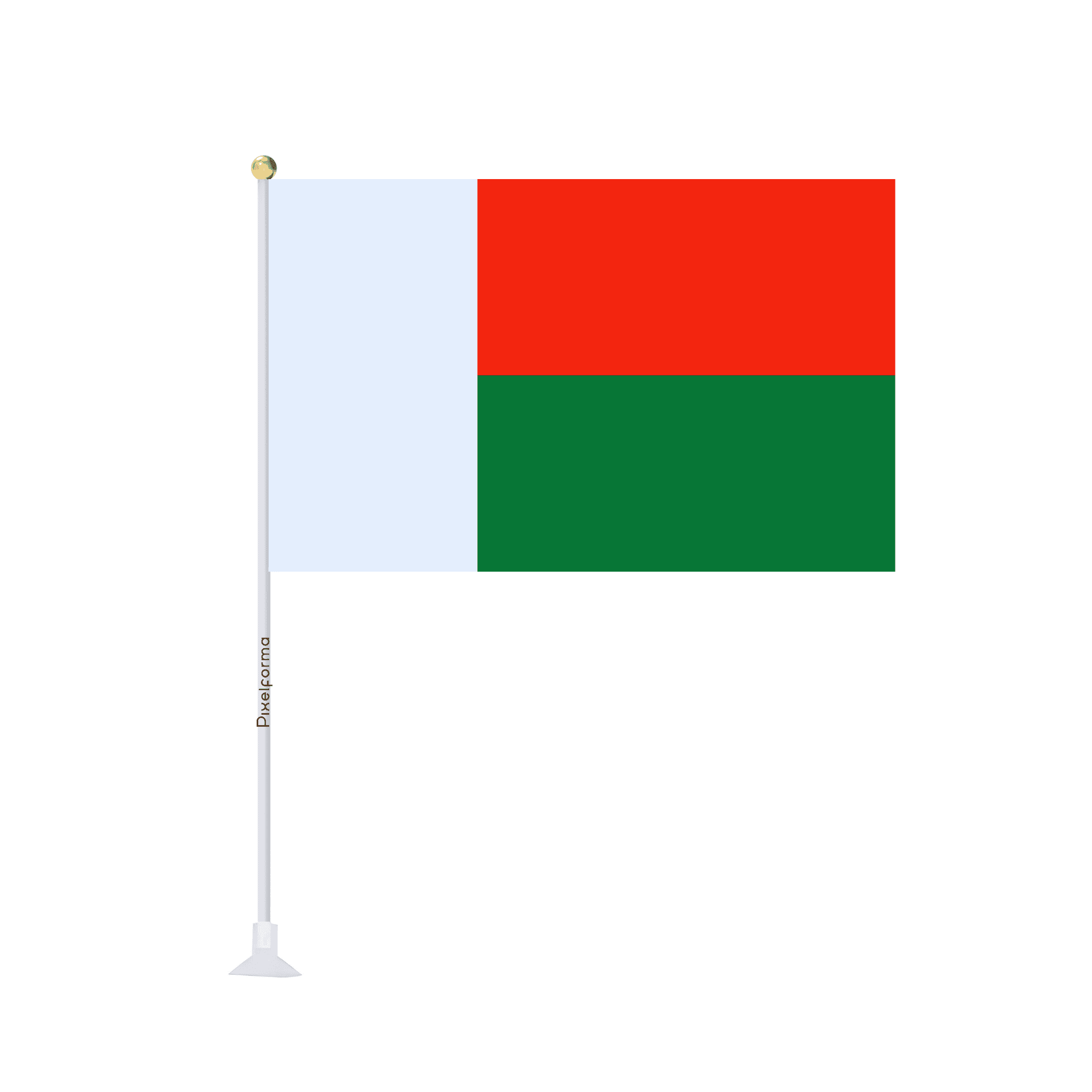 image-Mini drapeau ventouse Drapeau de Madagascar
