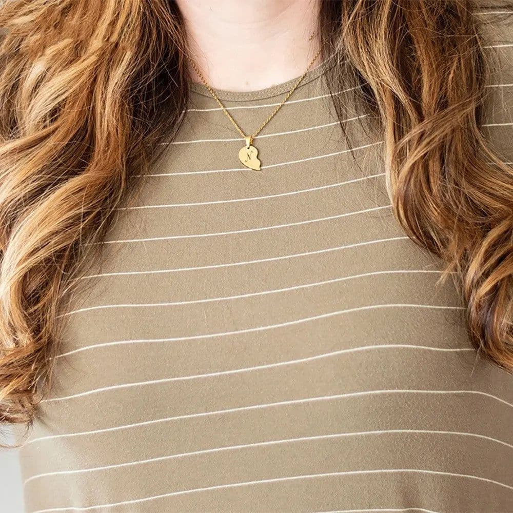 image-Personalized Stainless Steel Heart-shaped Necklace-personalized