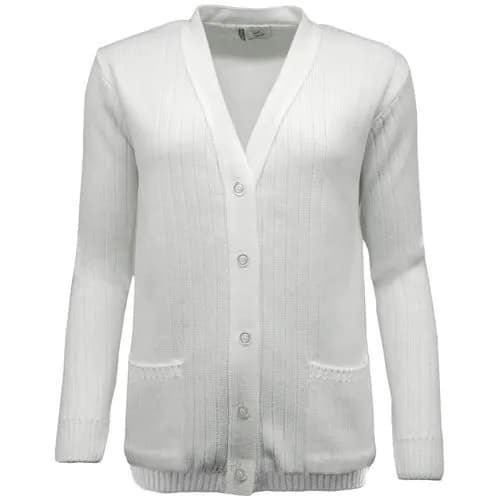 image-Green Play Ladies Ribbed Cardigan