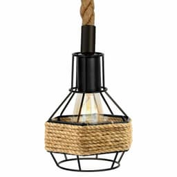 image-Vintage 2 head Hanging Retro Lighting Industrial Metal Hemp Ceiling light ~4103