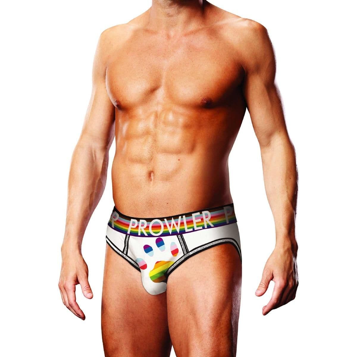 image-Prowler White Oversized Paw Open Brief XSmall