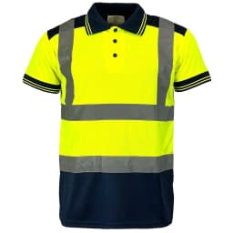 image-Mens Hi Vis Visibility Short Sleeved Polo Shirt - hv322