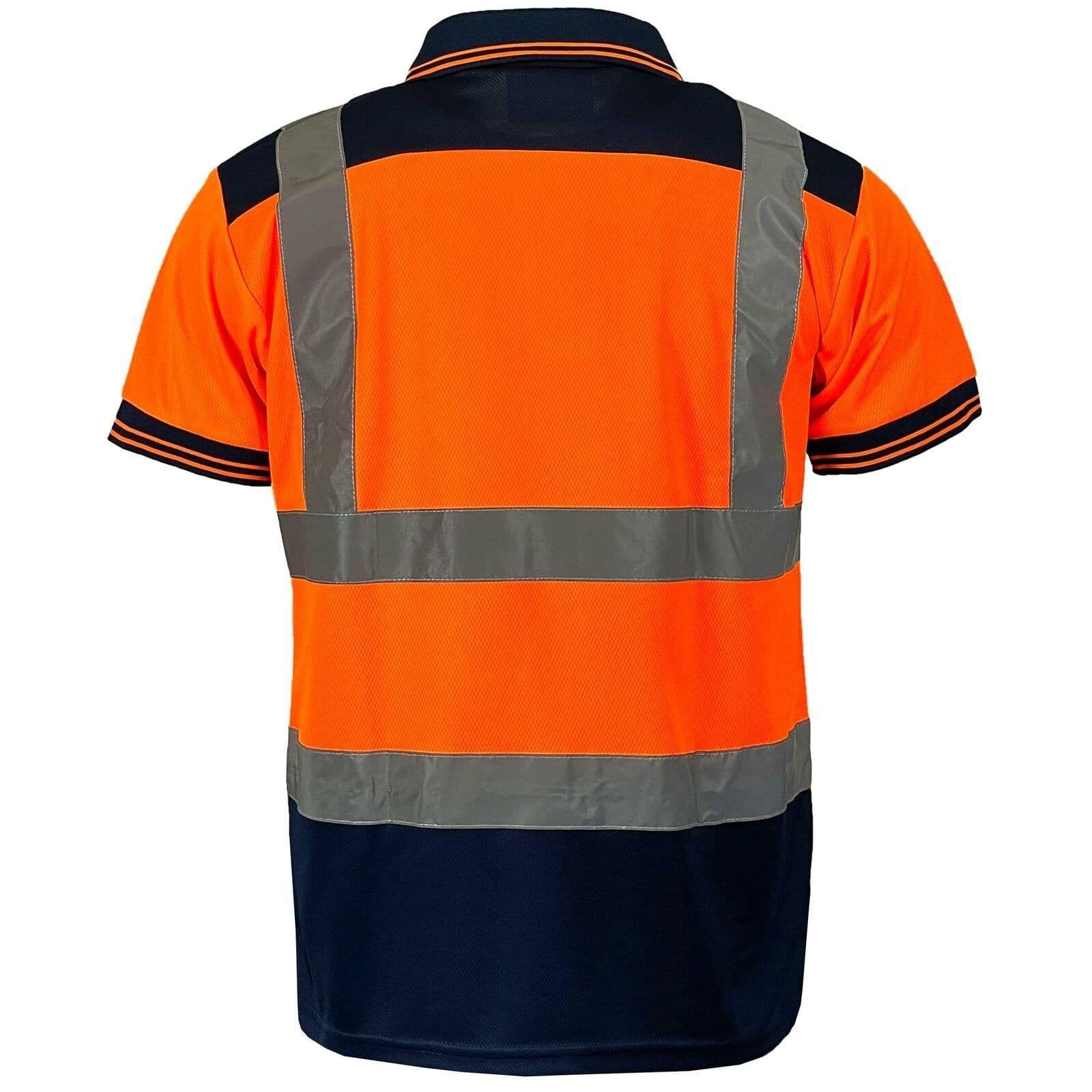 image-Mens Hi Vis Visibility Short Sleeved Polo Shirt - hv322