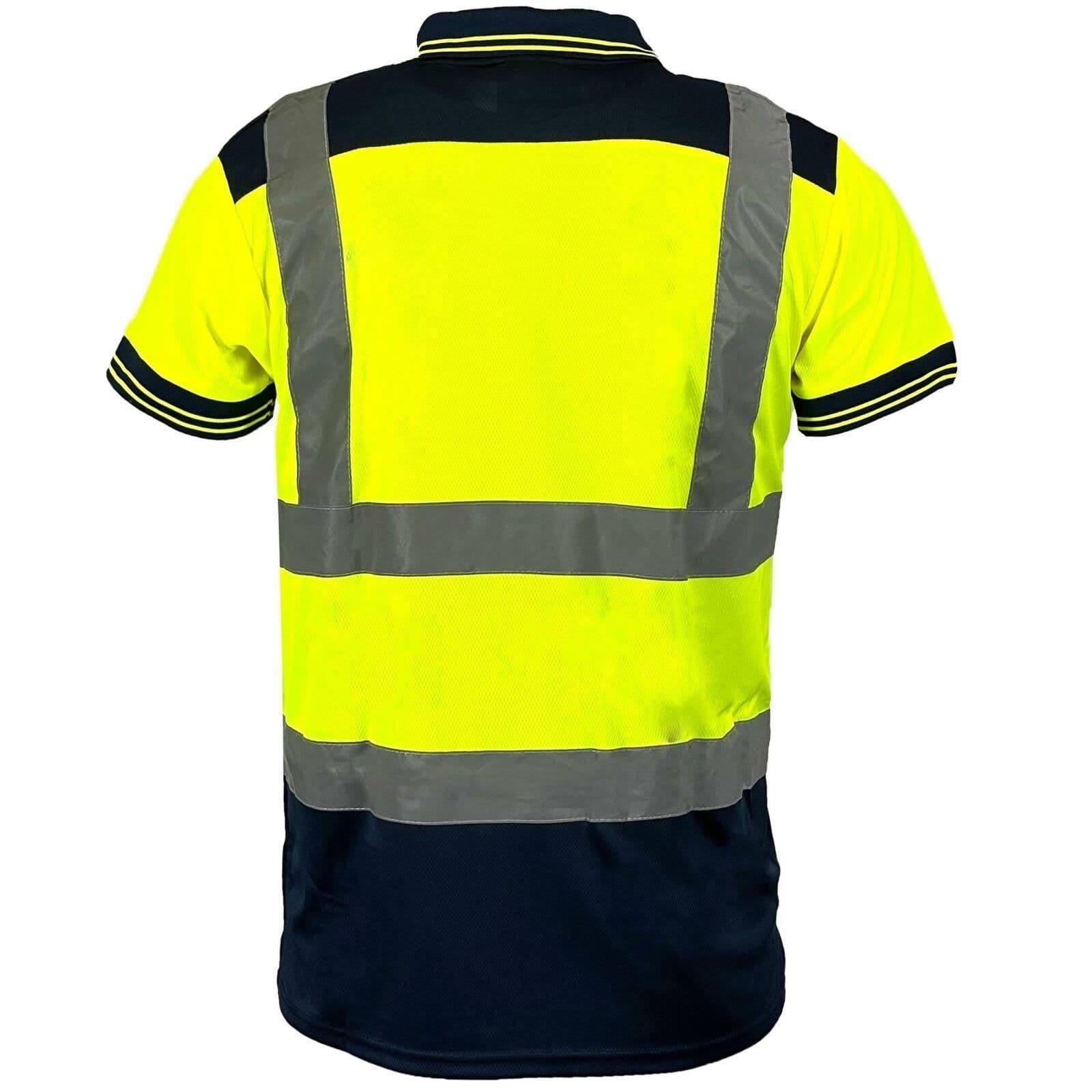 image-Mens Hi Vis Visibility Short Sleeved Polo Shirt - hv322