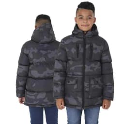image-Boys Brave Soul Oakwood Camo Padded School Jacket