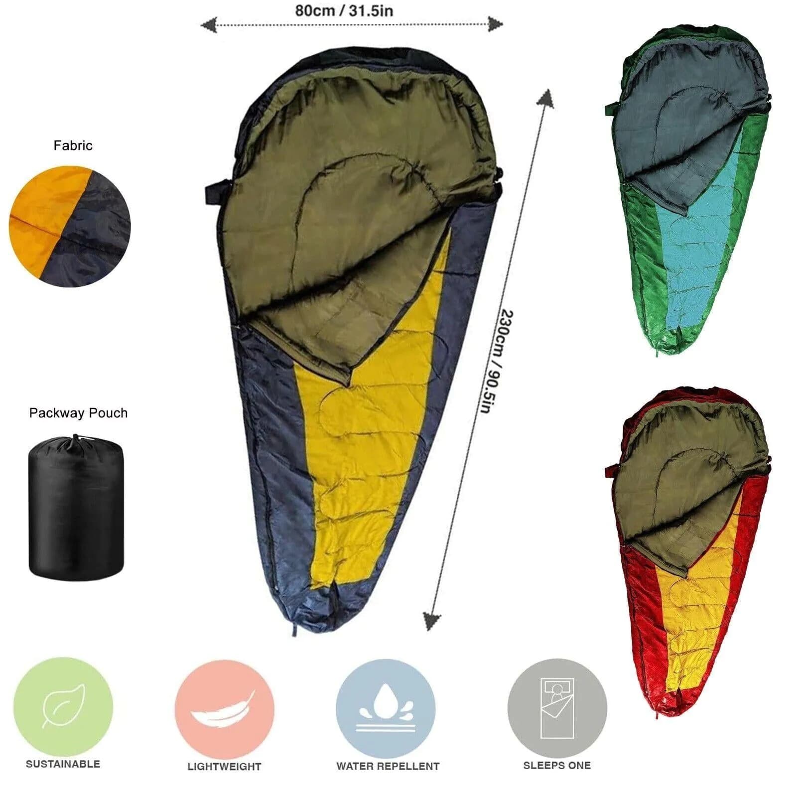 image-Warm Sleeping Bag with Pouch - Mummy