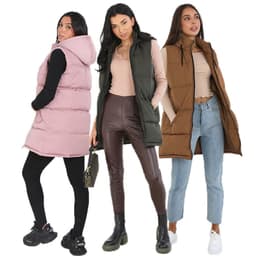 image-Ladies Brave Soul CELLOLGIL Padded Longline Gilet