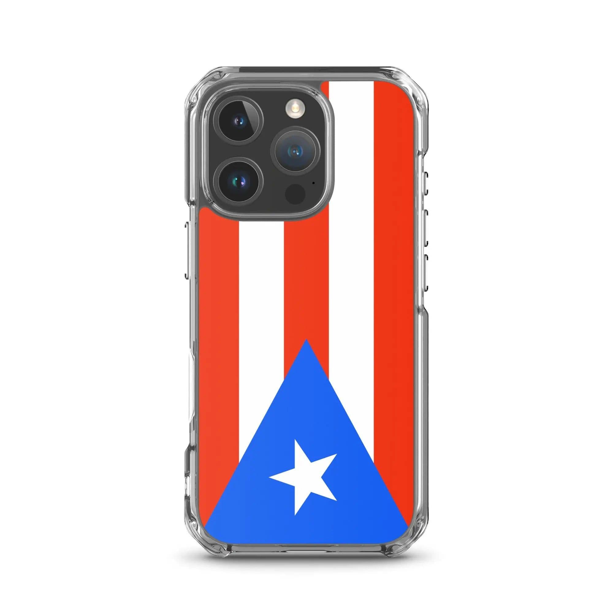 image-Coque iPhone Drapeau de Porto Rico – Étui Souple – Résistant et Antich