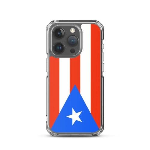 image-Coque iPhone Drapeau de Porto Rico – Étui Souple – Résistant et Antich