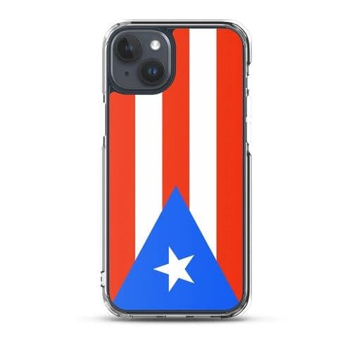 image-Coque iPhone Drapeau de Porto Rico – Étui Souple – Résistant et Antich