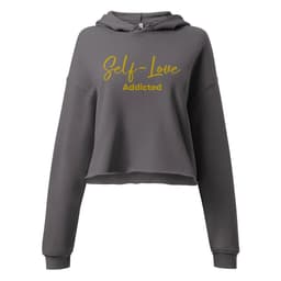 image-Crop Hoodie - Self Love Addicted with EMBROIDERY