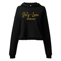image-Crop Hoodie - Self Love Addicted with EMBROIDERY