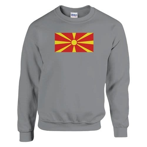 image-Sweat-shirt Drapeau de la Macédoine du Nord