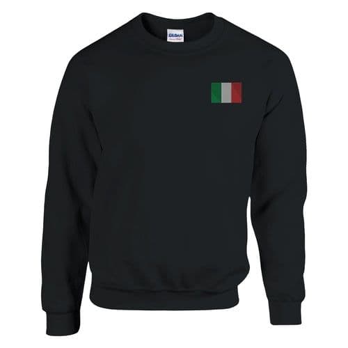 image-Sweat-shirt Drapeau de l'Italie en broderie