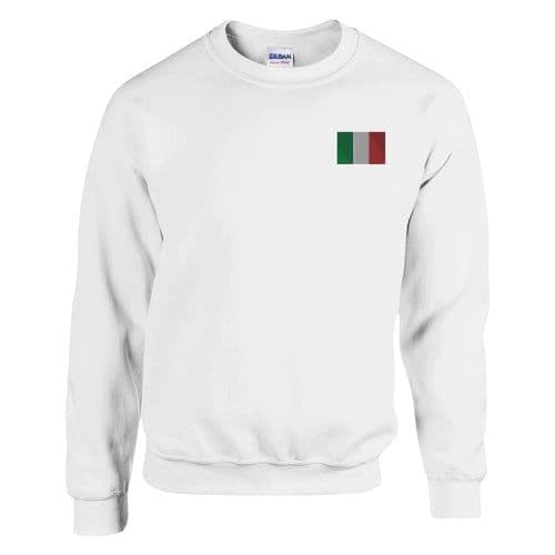 image-Sweat-shirt Drapeau de l'Italie en broderie