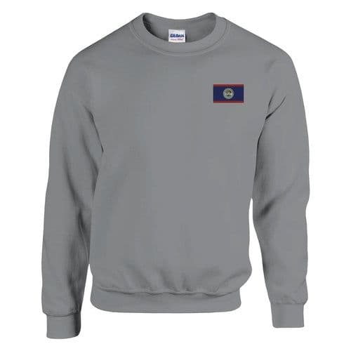 image-Sweat-shirt Drapeau du Belize en broderie