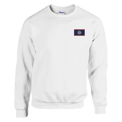 image-Sweat-shirt Drapeau du Belize en broderie