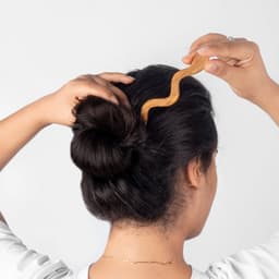 image-Handmade Snake-Shape Hair Pin – My Olive Wood Hair Buddy