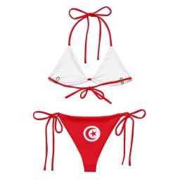 image-Bikini Femme – Drapeau de la Tunisie – Maillot de Bain 2 Pièces