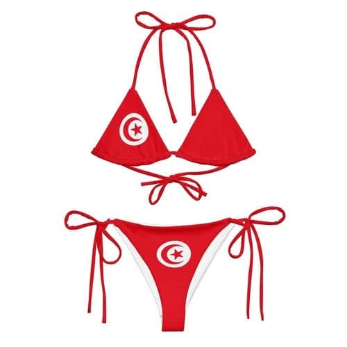 image-Bikini Femme – Drapeau de la Tunisie – Maillot de Bain 2 Pièces