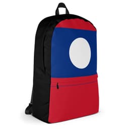 image-Sac à dos Drapeau du Laos – Polyester – Léger et Résistant