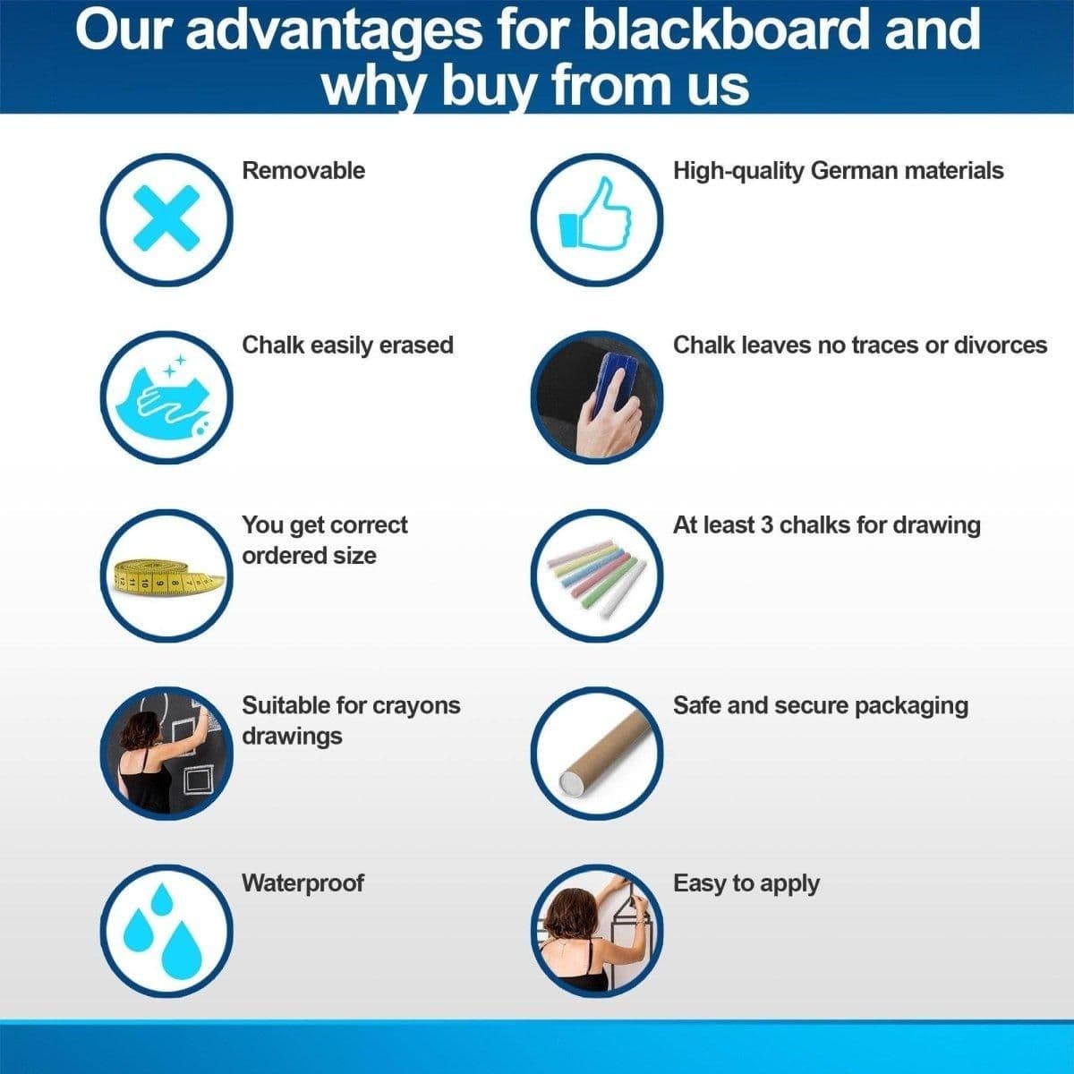 image-Blackboard Expressions: Chalkboard Wall Sticker