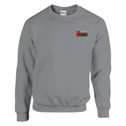 image-Sweat-shirt Drapeau d'Oman en broderie