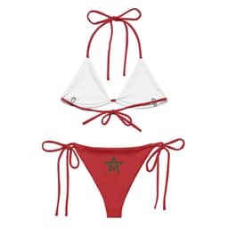 image-Bikini Femme – Drapeau du Maroc – Maillot de Bain 2 Pièces