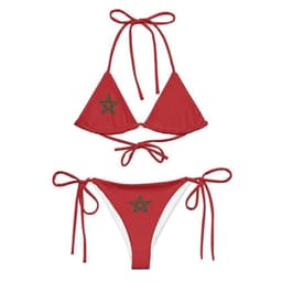 image-Bikini Femme – Drapeau du Maroc – Maillot de Bain 2 Pièces