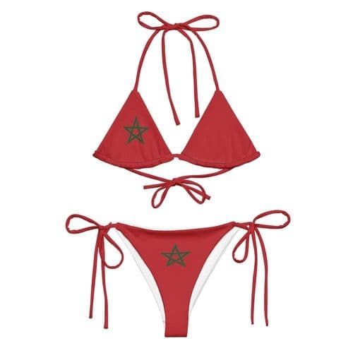 image-Bikini Femme – Drapeau du Maroc – Maillot de Bain 2 Pièces