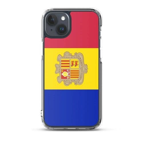 image-Coque iPhone Drapeau d'Andorre – Étui Souple – Résistant et Antichoc