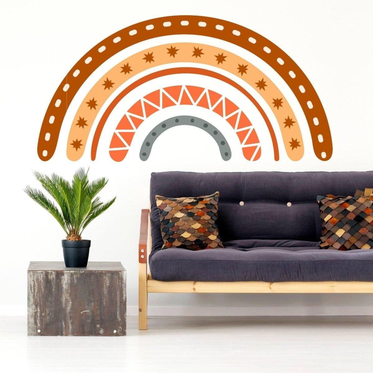 image-Boho Chic Multicolor Wall Artwork - Artistic Bohemian Rainbow Paintings for Wall Display