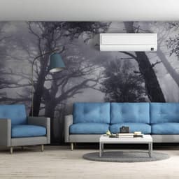 image-Misty Forest Wall Mural, Large Tree View Landscape Wall Decal, Scenic Nature Wallpaper